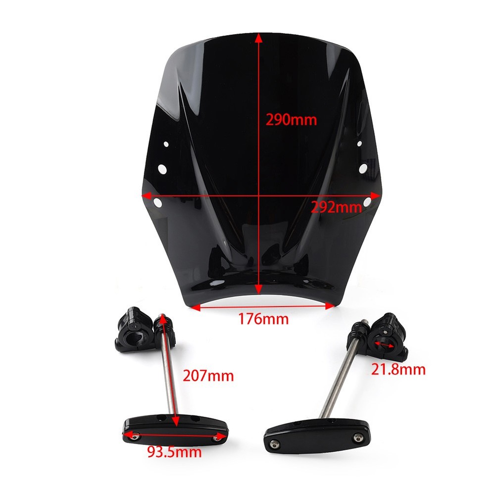 Universal Motorcycle Windscreen Windscreen Deflector Windscreen Brown