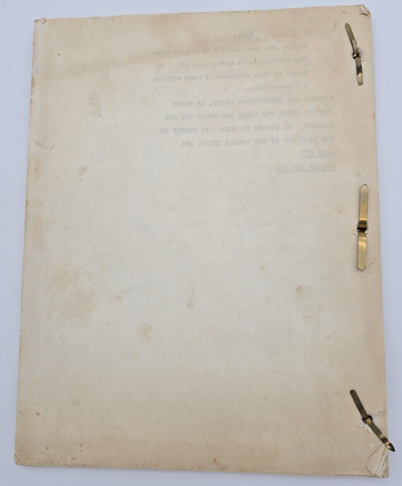 SILVER SPOONS / 1982 TV Series Script, Ricky Schroder "Honor Thy Father"