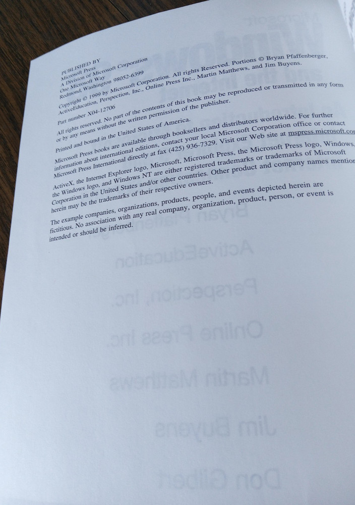 Microsoft Windows 98 And The Internet By Microsoft Press (1999 Microsoft Corp)
