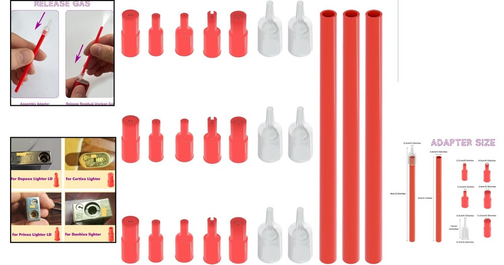 Ultimate Butane Refill Solution - 8-Piece Adapter Set for All Lighters