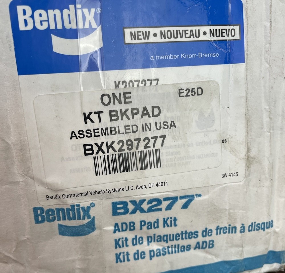 BENDIX KIT BRAKE PAD BXK297277