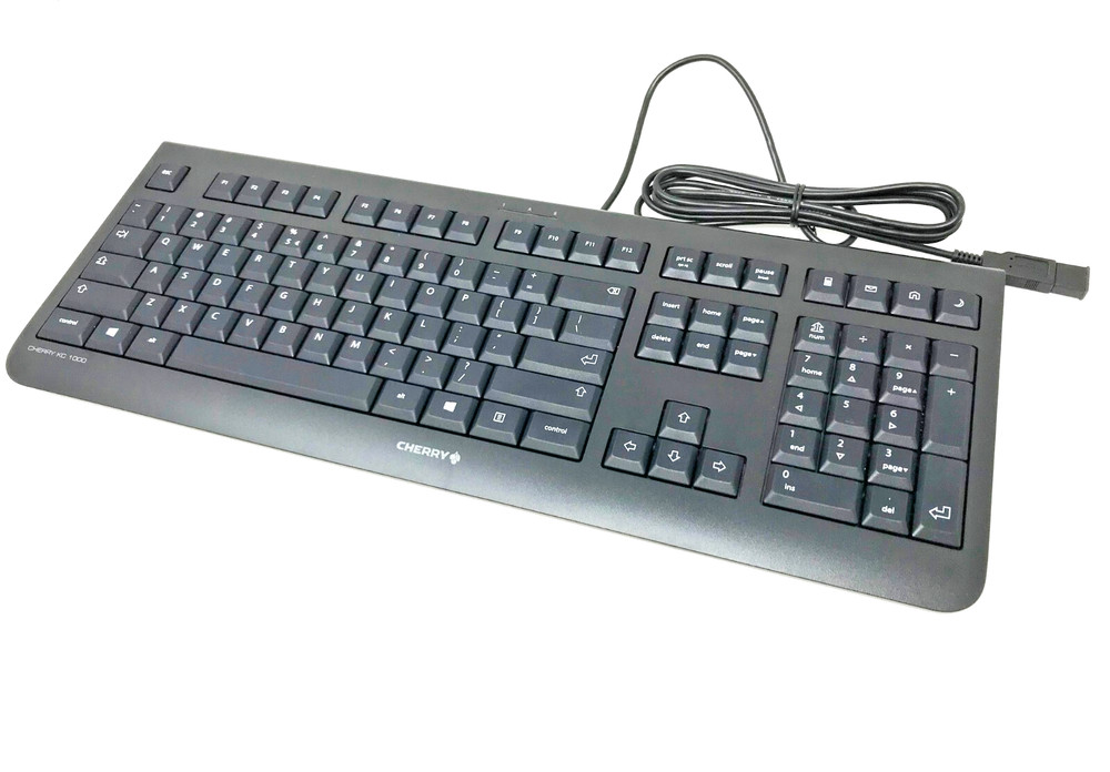 Brand New Cherry KC1000 Black USB Wired Computer Keyboard