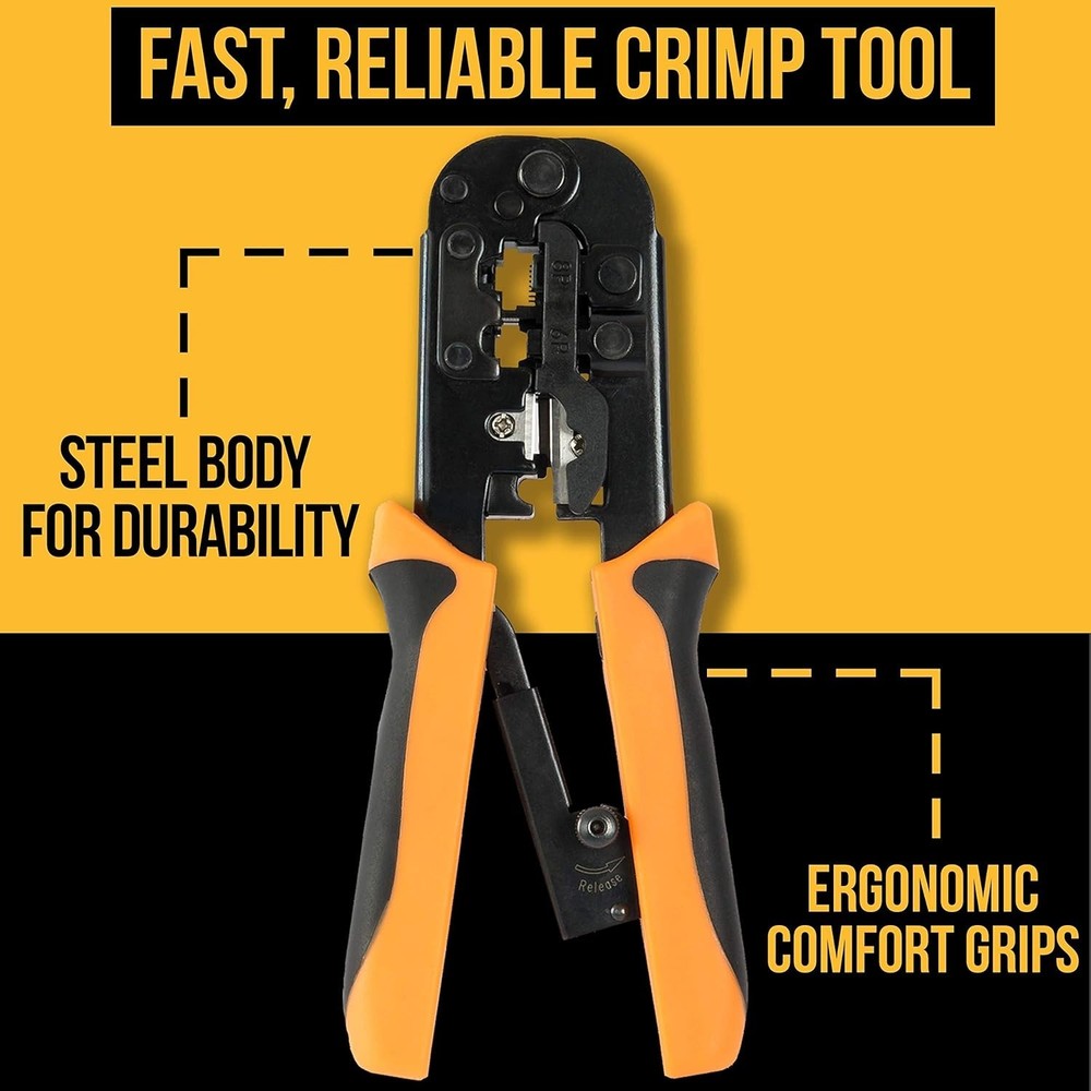 High-Quality Network Tool Kit with Portable Case for Ethernet Installation Tasks
