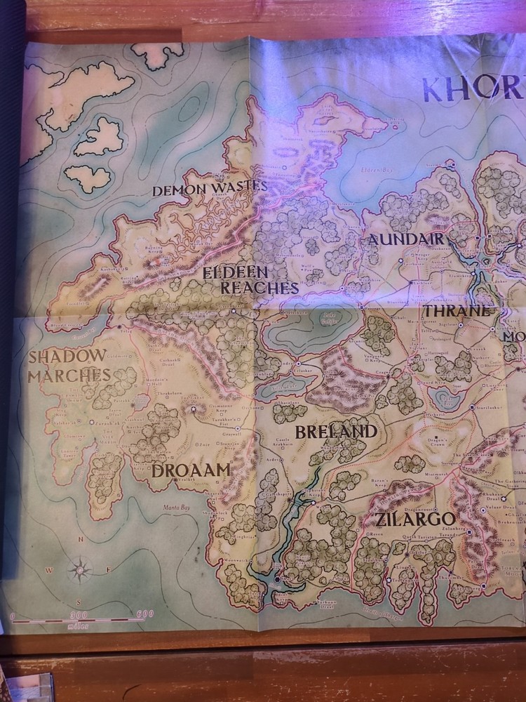 *Map Only* Dungeons And Dragons 4th Edition Eberron Khorvaire Map