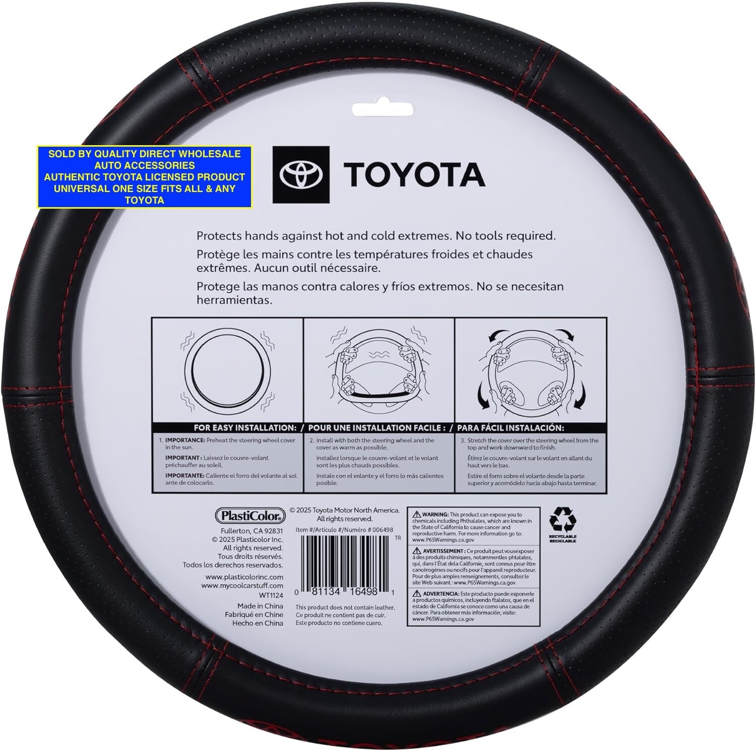AUTHENTIC Toyota Licensed Steering Wheel Cover CAMRY COROLLA OEM BEST GIFT NEW