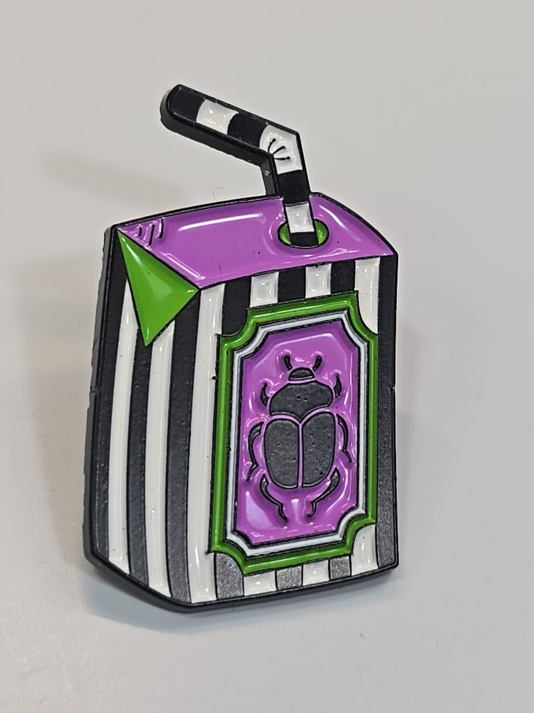 Beetle Juice Drink Box Lapel Pin