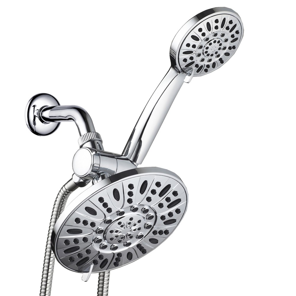 AquaDance® Multi-Setting Chrome Rainfall Shower Head Combo