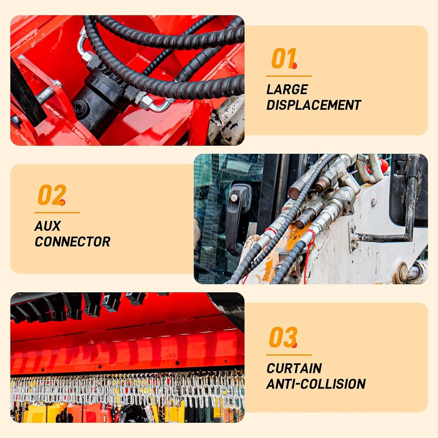 60inch Forestry Mulcher Heavy Duty Attachment Fits Bobcat Skid Steer Loader