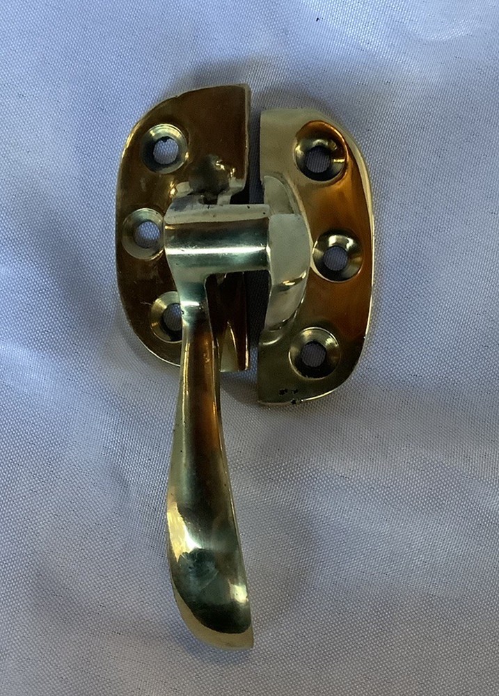 Brass Ice Box Latch Handle 2 Piece  3/8” Offset
