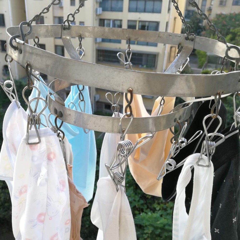 Wire Clothespins Laundry Chip Clips - 100 Pack Bulk Clothes Small, Silver