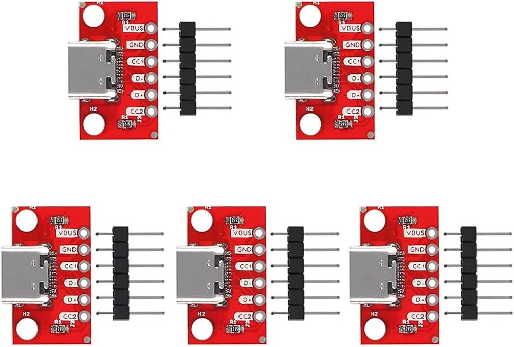 DIANN 5pcs USB Type-C Breakout Board Serial Basic Female