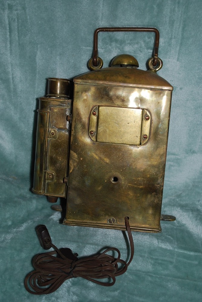 Original Brass Transportation Lantern - It has been Electrified.