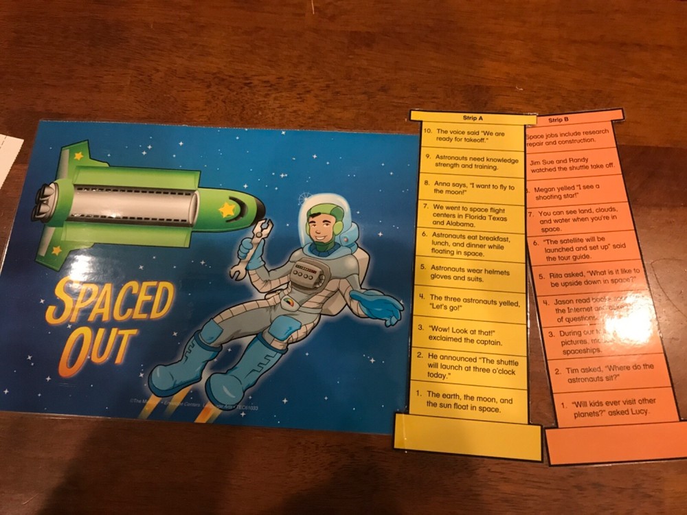 Spaced Out! Commas Grades 4-5 Language Arts file folder game teacher