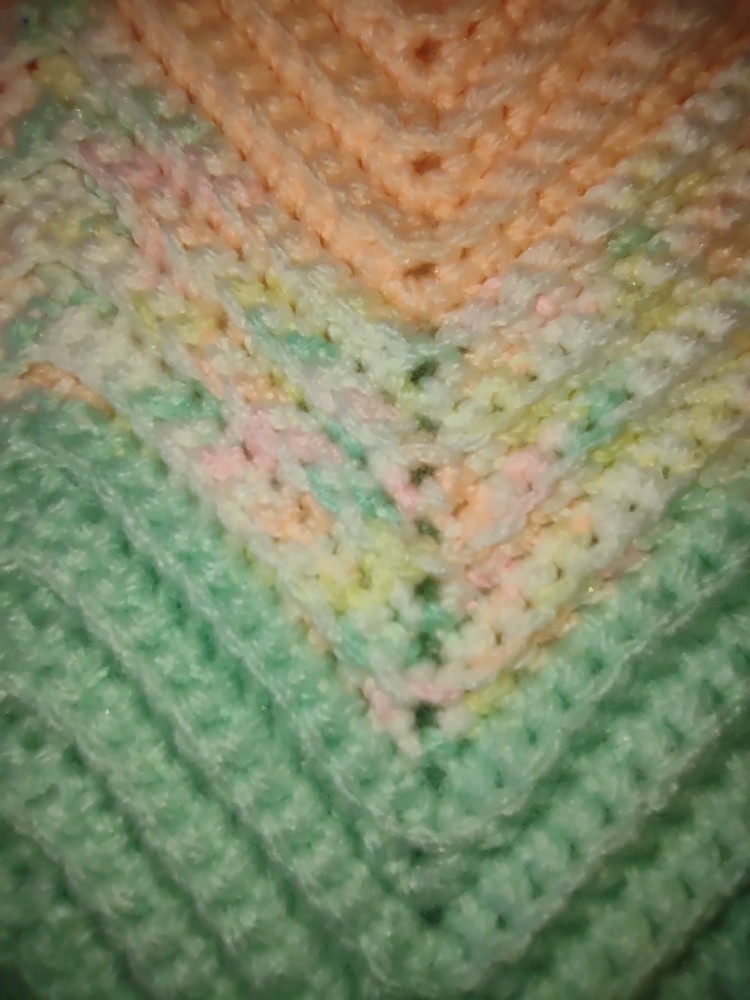 Chevron afghan throw blanket thick, roughly 60x30
