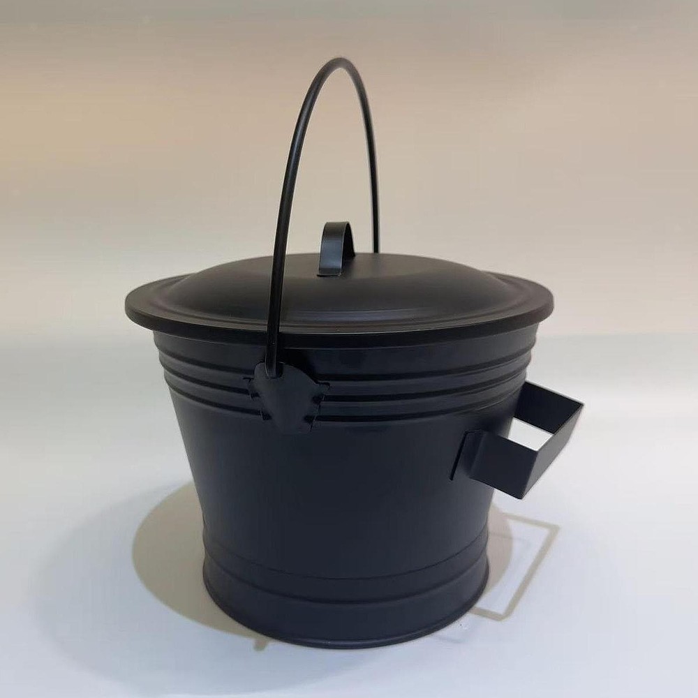 Ash Bucket Iron Multifunctional Efficient Sturdy for Fire Pits Indoor Hearth