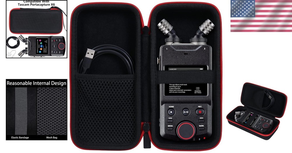 Portable Hard Case for TASCAM X6 Float Recorder