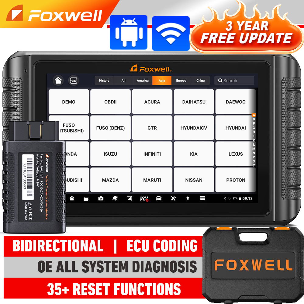 Foxwell NT1009 Bidirectional OBD2 Scanner ECU Coding ALL System 10.1" Bluetooth