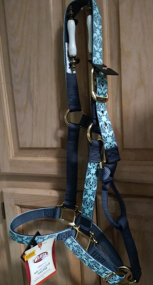 Weaver Leather Adjustable Patterned Nylon Horse Halter, Large,Demask 35-6786-P14