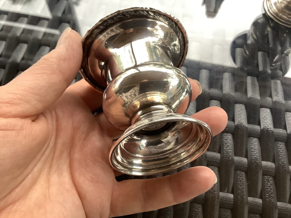 2 STERLING SILVER N.S. CO. TOOTH PICK HOLDERS (PAIR)