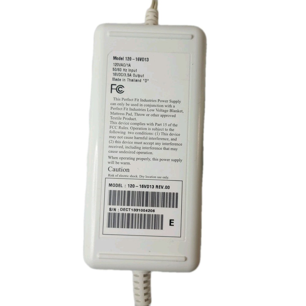 Safe & Warm Technology Electric Blanket Replacement Controller 120-16VD13 C-D13