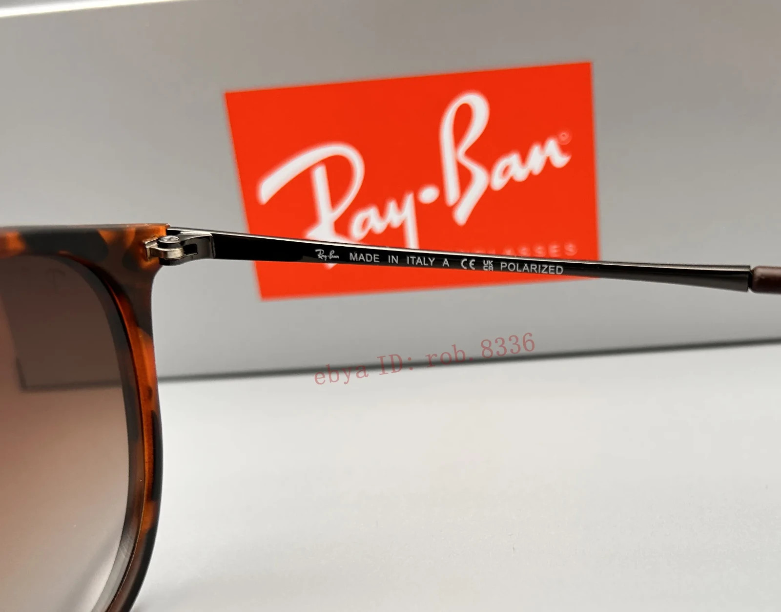Ray-Ban Erika Polarized Sunglasses RB4171 710/T5 54-18 Brown/Light Havana