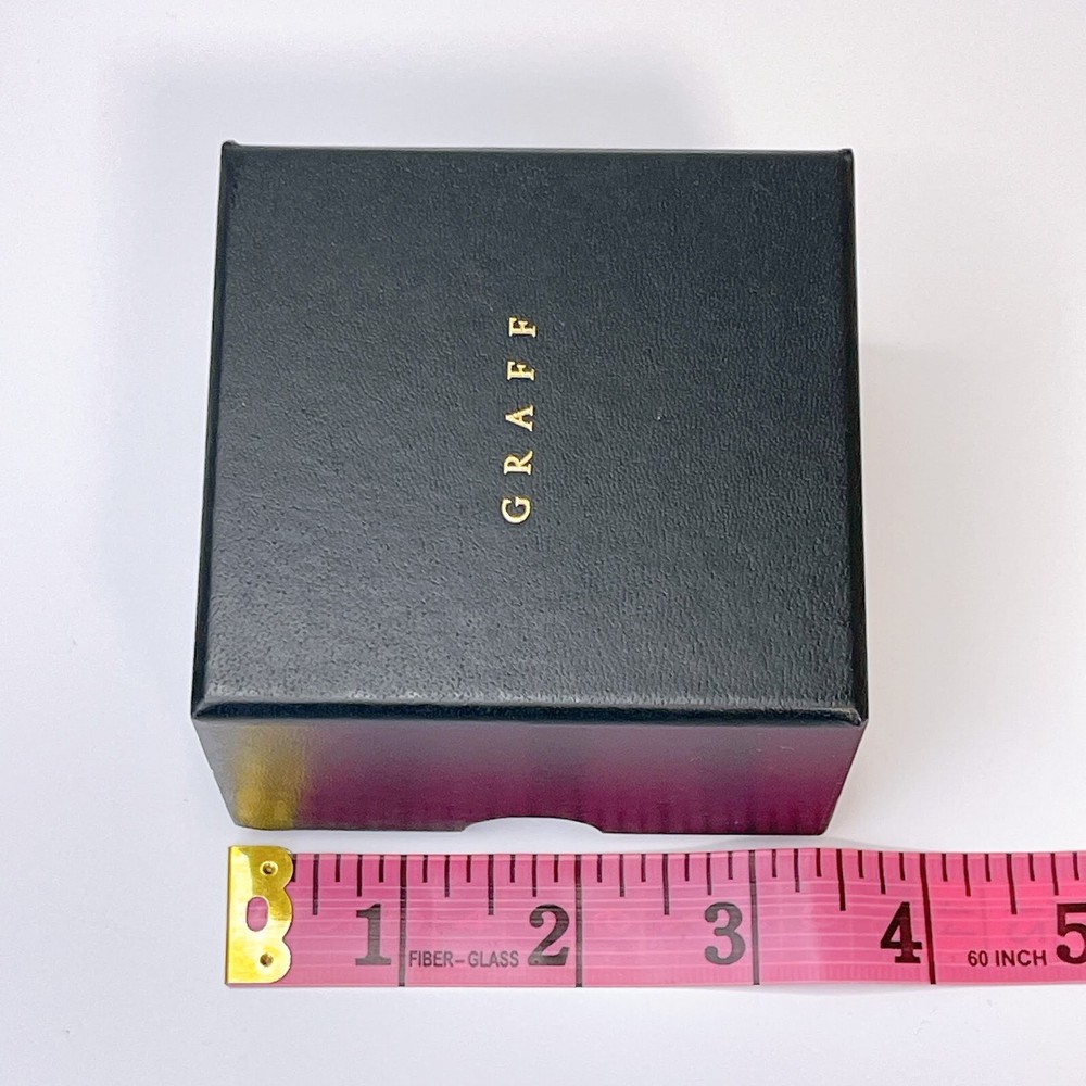 GRAFF Authentic Ring case Black Leather Accessories Jewelry box Damage case