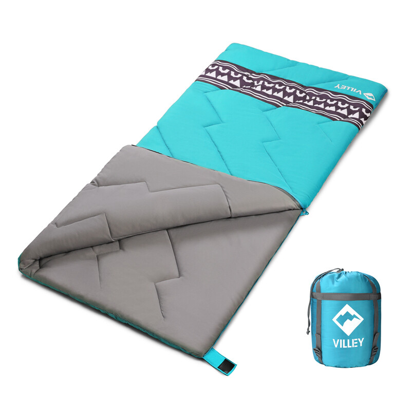 VILLEY Camping Sleeping Bag Lightweight Backpacking Sleep Bag w/Compression Sack