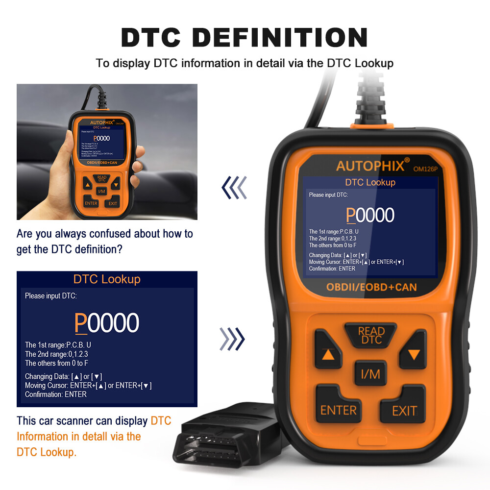 Autophix OM126P OBD2 Scanner Enhanced Vehicle Code Reader Auto Diagnostic Tool