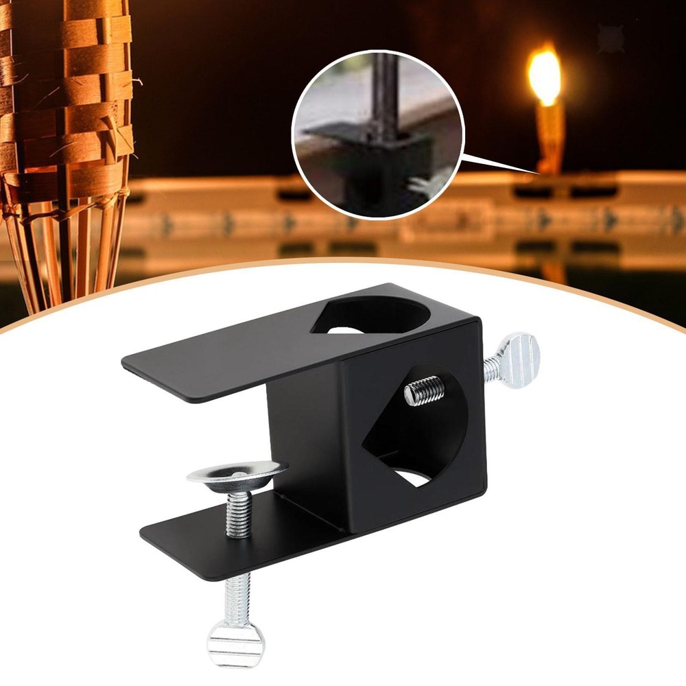 Deck Clamp for Torches Torch Mounting Bracket Iron Sturdy Deck Mount Clamp