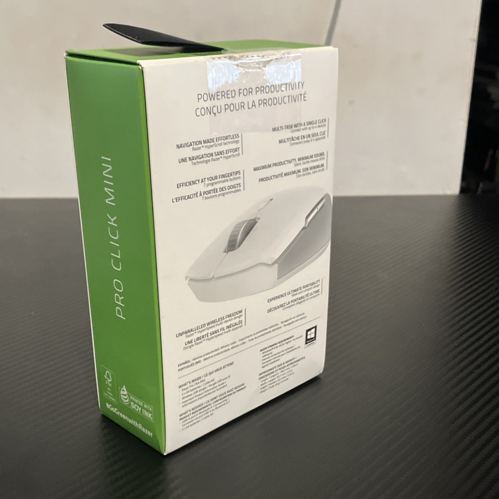 Razer Pro Click Mini Wireless Mouse Silent White OPEN BOX TESTED and WORKING