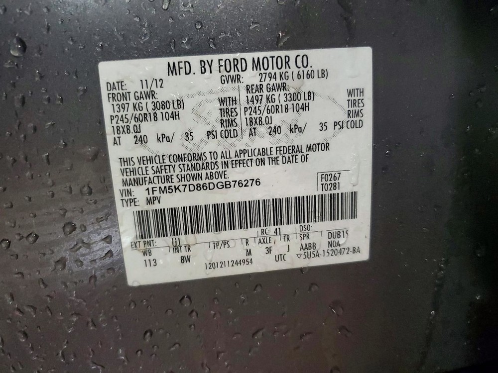 Camera/Projector Camera Tailgate Mounted Fits 13-15 EXPLORER 889769