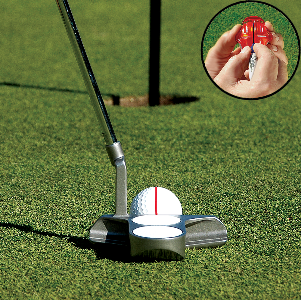 Line M Up Pro Precision Golf Ball Alignment & Identification Tool Sharpie & Mini