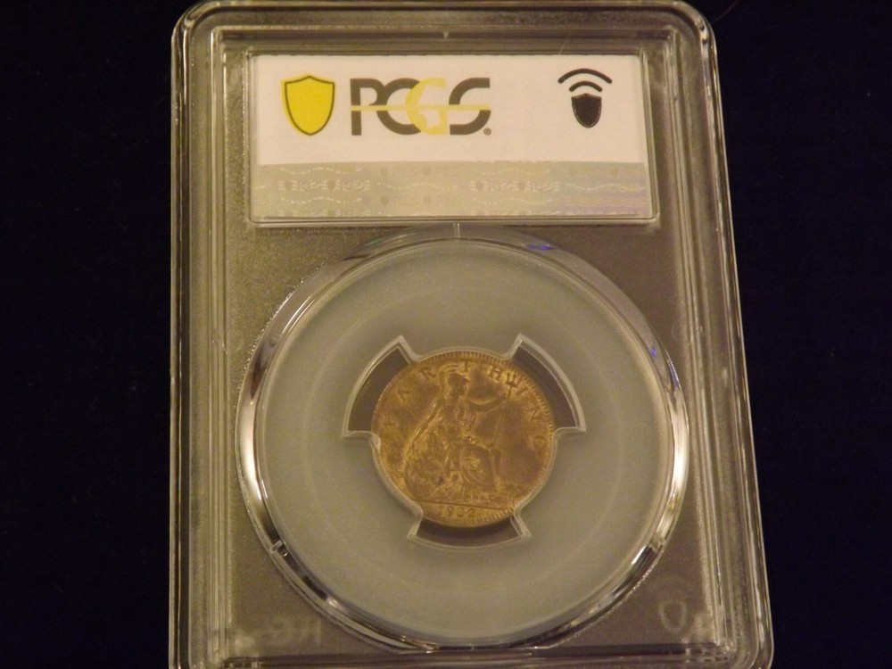 1932 1/4 D GREAT BRITAIN PCGS MS 63 RB