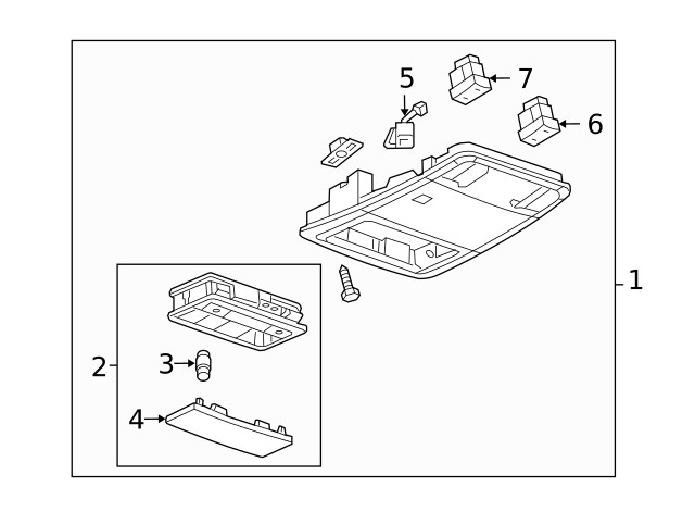 Genuine GM Overhead Console 95027370
