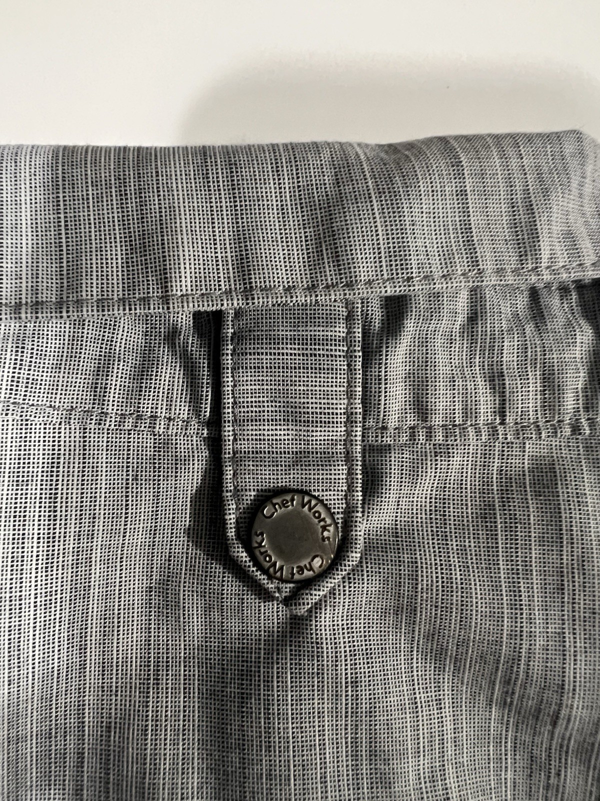 Chef Works Men's Short Sleeve Shirt Urban Collection Size M Gray Snaps