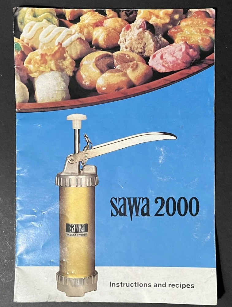 Sawa 2000 Deluxe Cookie Press Replacement Instructions Booklet Part Only