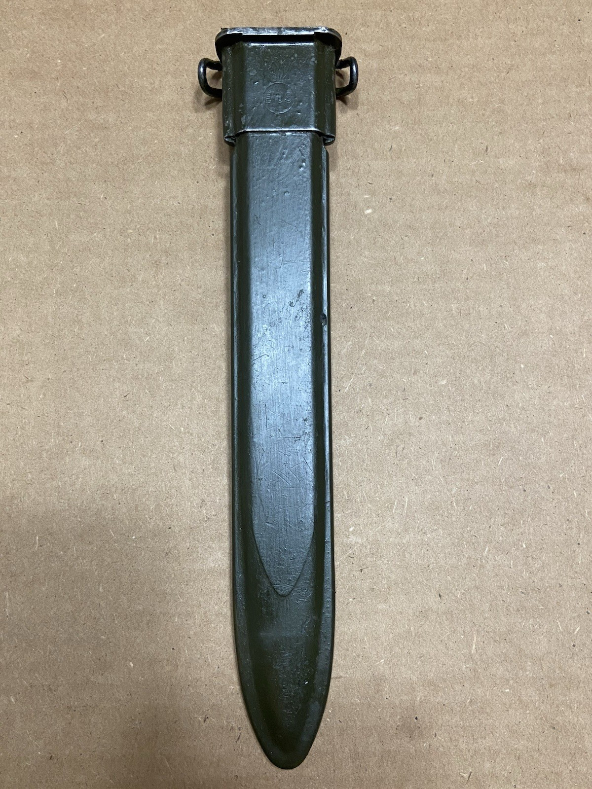 Original M1 Garand bayonet E US marked w/ E-US scabbard also fits 1903 NICE