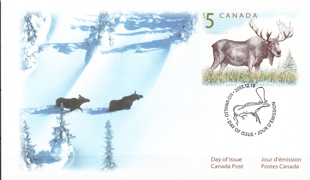W CANADA 1701 FDC MOOSE