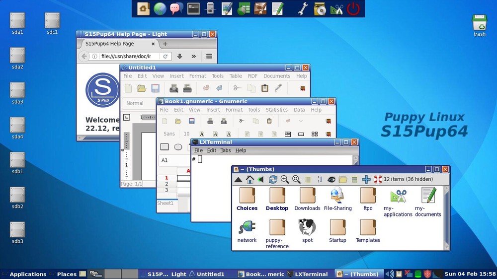 Puppy Linux S15Pup64-22.12 and S15Pup32-22.12 Bootable Install USB Live