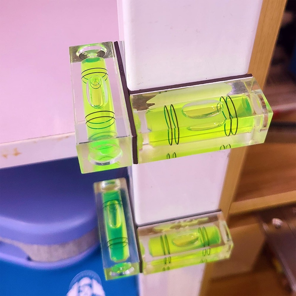 Magnetic Mini Small Bubble Level Tool Scope Square Pocket Long Small, Green