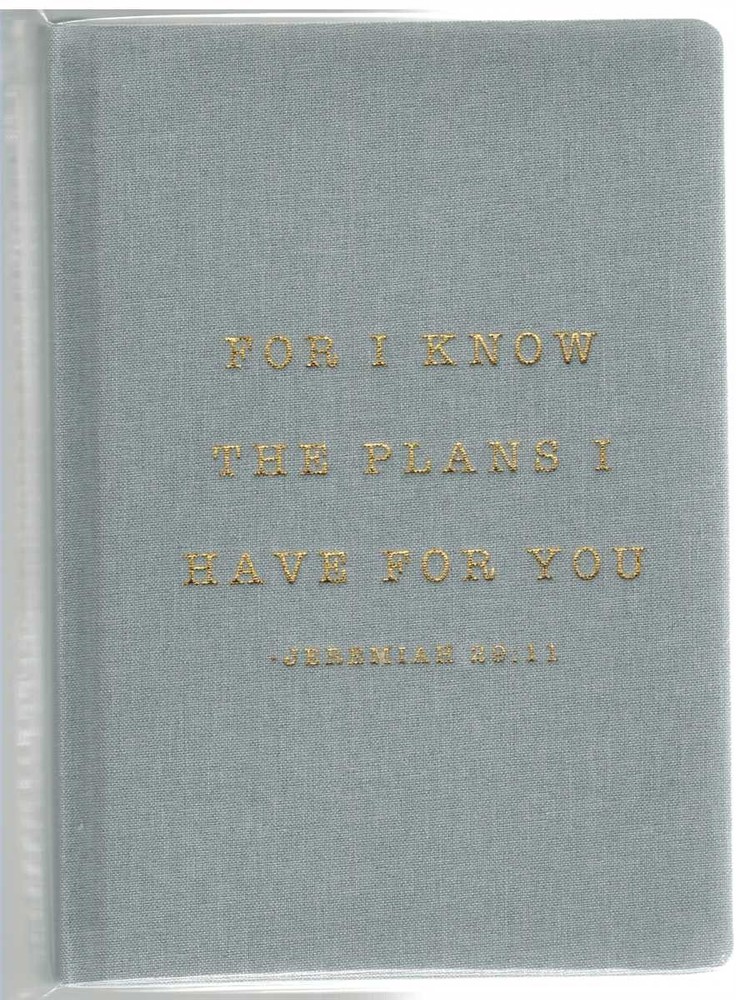 FOR I KNOW THE PLANS LINED COMPOSITION NOTEBOOK Diary with Fabric Inspirational
