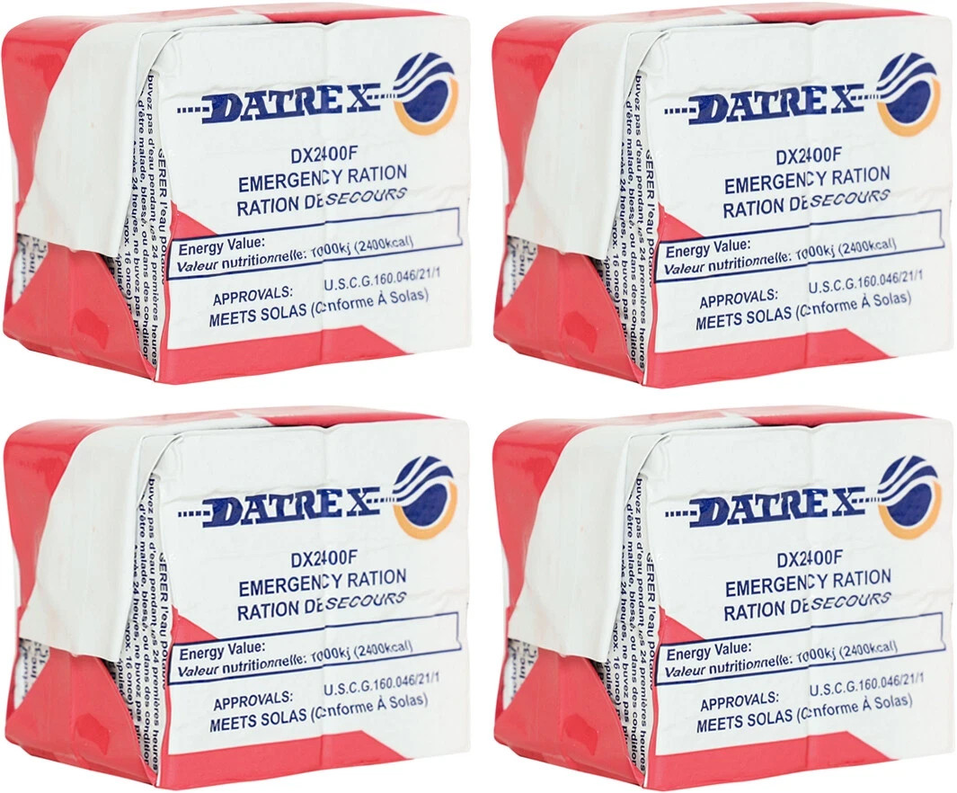 DATREX 2400 Calories Emergency Food Ration MRE Bars - 12 Bars / 4-PACKS 2027 Exp