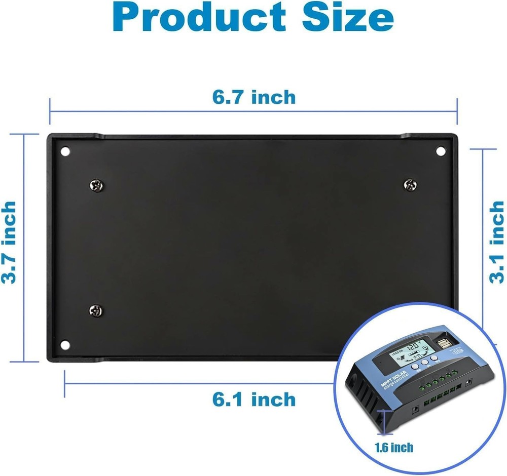 Versatile 30A MPPT Solar Charge Controller with LCD & Reliable Protection System