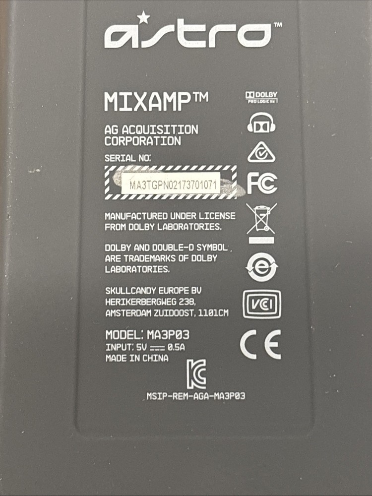 ASTRO Model MA3P03 Gaming MixAmp Pro PS4