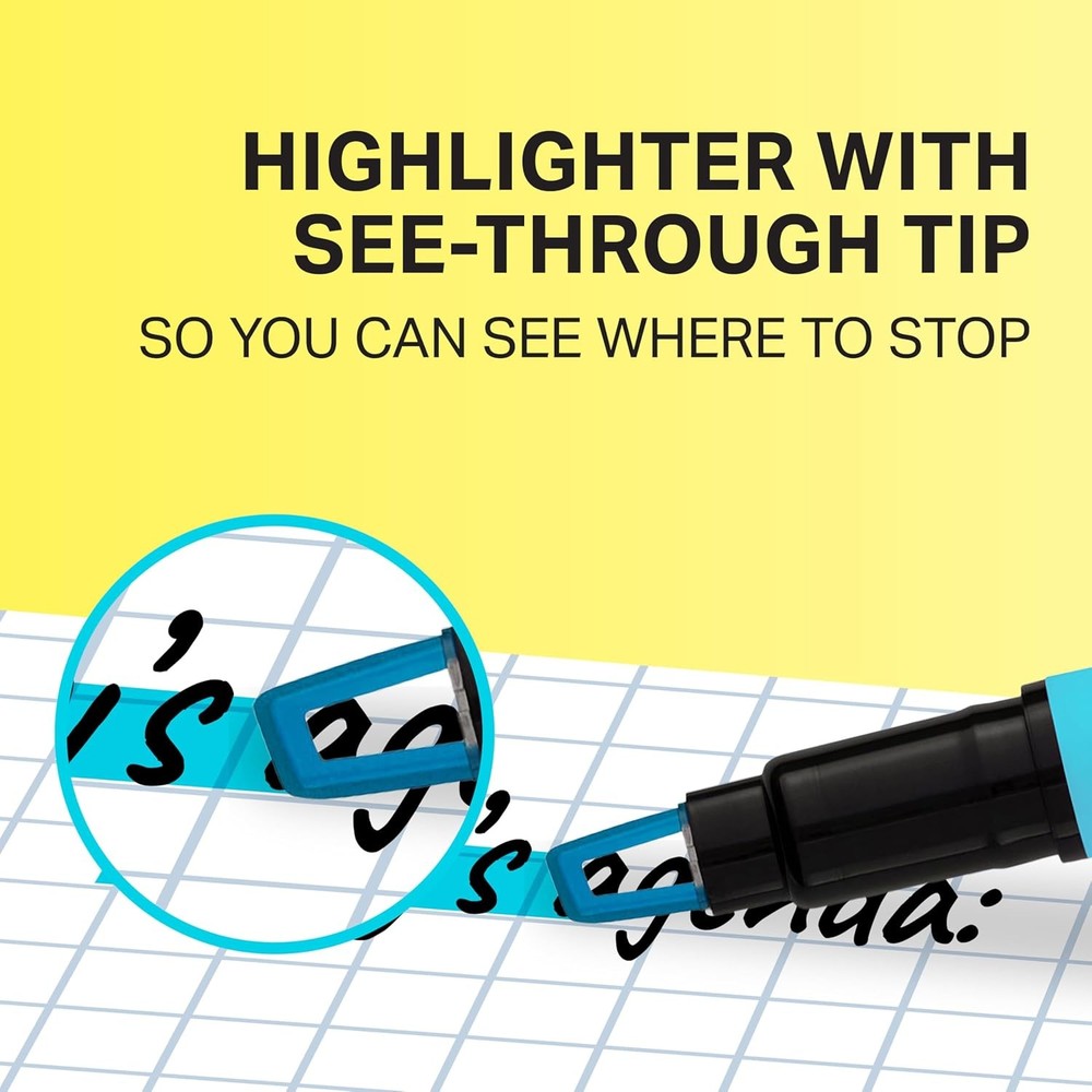 Sharpie Clear View Highlighter Sticks, Chisel 8 Count (Pack of 1), Assorted