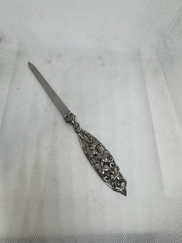 Cast Openwork Foliate Letter Opener Sterling Silver