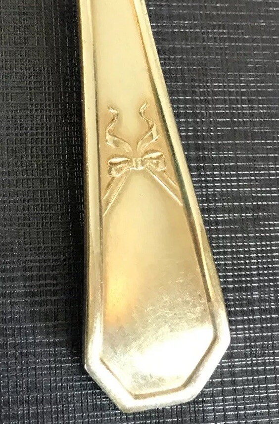 Holmes & Edwards Silver Plate Monogram QLB Cold Meat Serving Fork