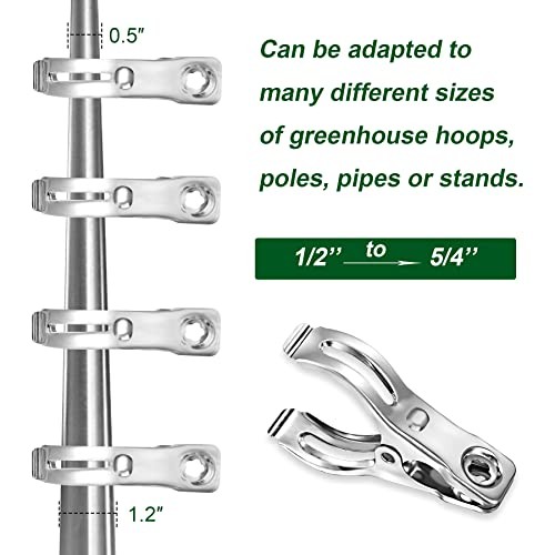 40 Pcs 2.3 Inch Row Cover Clips, Garden Clips for Netting, Greenhouse 40Pcs