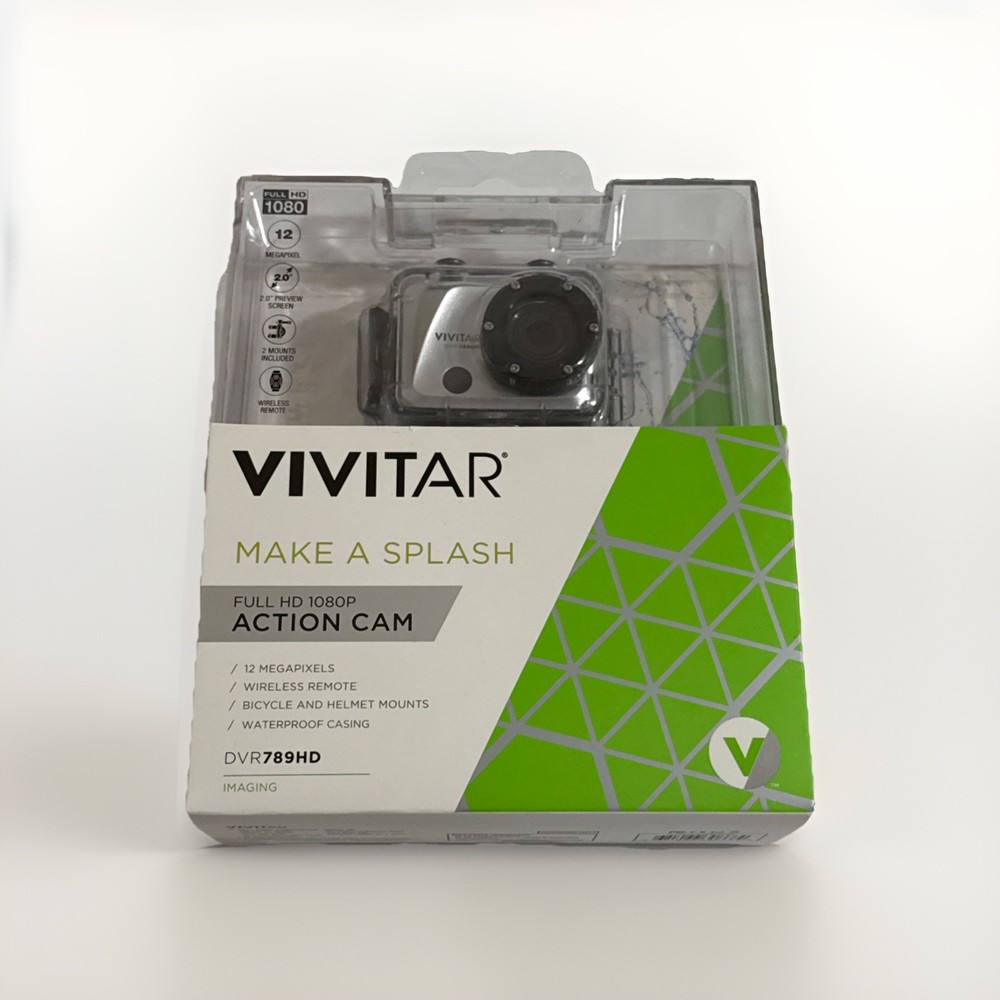 Vivitar DVR789HD-SIL Action Camera with Remote - Silver