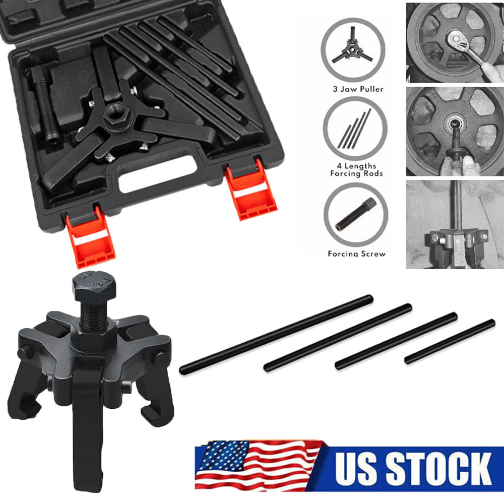 Harmonic Balancer Puller Kit, Adjustable 3-Jaw Puller for Removing Harmonic Damp